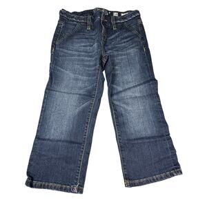 Miss Me Denim Capris Girl 16 Blue Classic Cuffed Straight Braided Belt JK4480P45